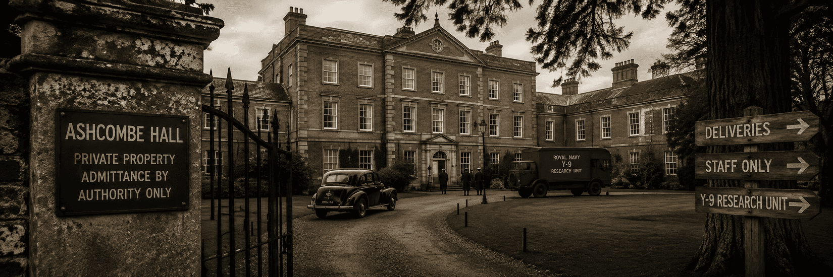 The fictional Ashcombe Hall, Cheshire